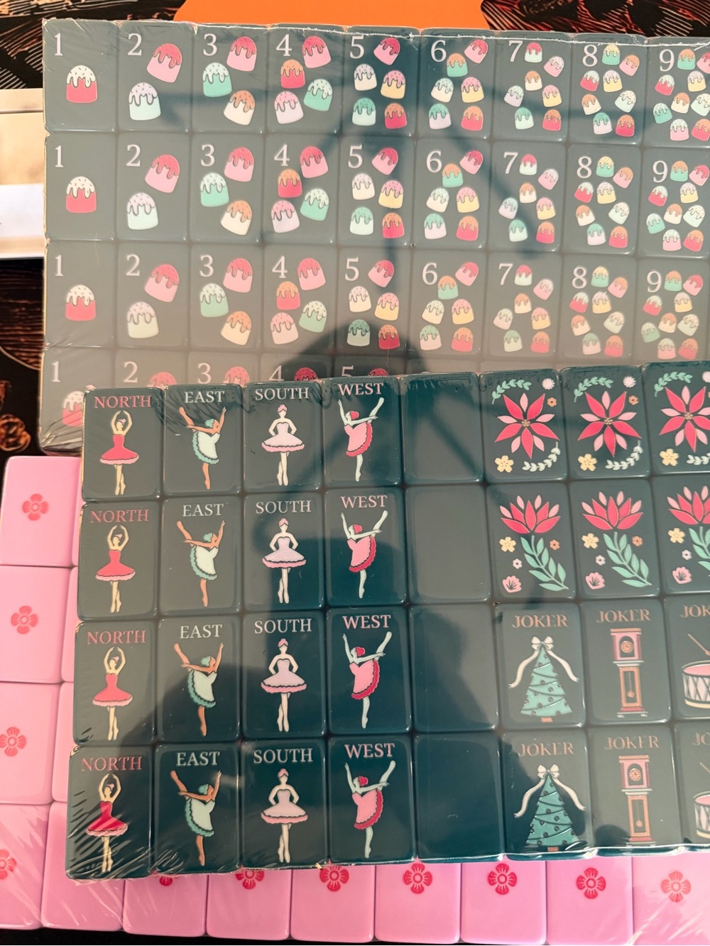 Dark Teal Nutcracker Christmas Holiday Themed American Mahjong Tiles - NEW - Picture 9 of 15